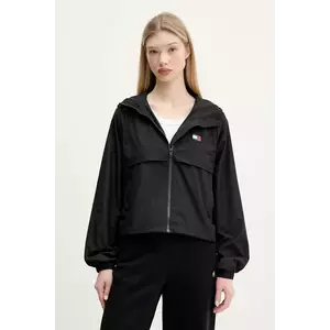 Tommy Jeans geacă culoarea negru, de tranzitie, oversize, DW0DW20672 imagine