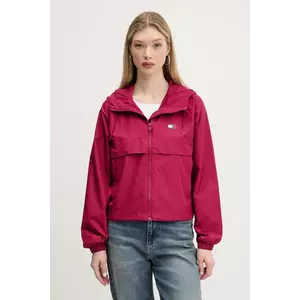 Tommy Jeans geacă culoarea roz, de tranzitie, oversize, DW0DW20672 imagine