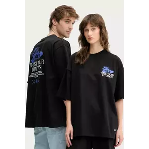 Kaotiko tricou din bumbac culoarea negru, cu imprimeu, AQ095-01-G002 imagine