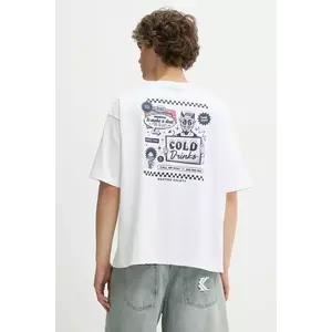 Kaotiko tricou din bumbac culoarea alb, cu imprimeu, AQ053-01S-G002 imagine
