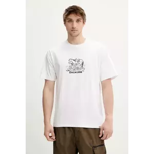 Dickies tricou din bumbac culoarea alb, cu imprimeu, DK0A4Z910WH1 imagine