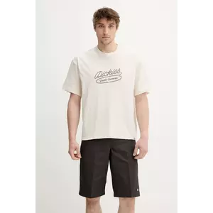 Dickies tricou din bumbac culoarea bej, cu imprimeu, DK0A4Z8QF901 imagine