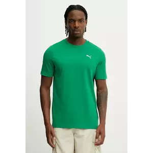 Puma tricou din bumbac culoarea verde, uni, 629644 imagine