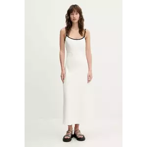 Hollister Co. rochie din in culoarea bej, maxi, drept, KI359-5049 imagine