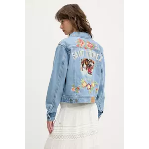 Superdry geacă din denim de tranzitie, W5011855A-D9H imagine