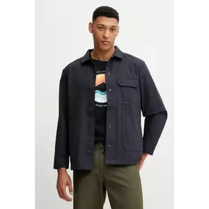 Jack Wolfskin geacă cu aspect de cămașă Terracade Overshirt culoarea bleumarin, de tranzitie, A63865 imagine
