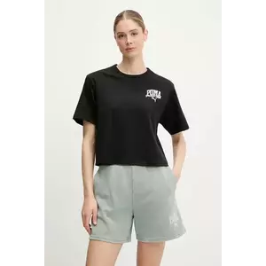 Puma tricou din bumbac culoarea negru, 685030 imagine