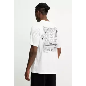 Puma tricou din bumbac culoarea alb, cu imprimeu, 629636 imagine