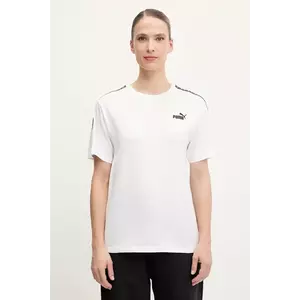 Puma tricou din bumbac culoarea alb, 685009 imagine