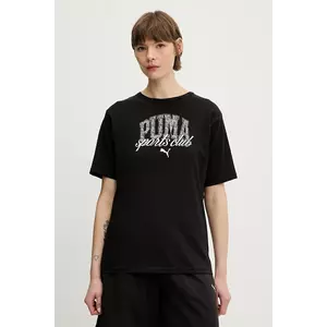Puma tricou din bumbac culoarea negru, 685031 imagine