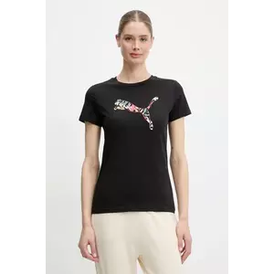Puma tricou din bumbac culoarea negru, 685081 imagine