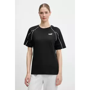 Puma tricou din bumbac culoarea negru, 685041 imagine