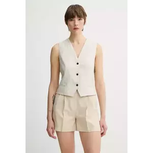 Marc O'Polo vestă de in culoarea bej, un singur rand de nasturi, 504095281007 imagine