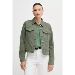 United Colors of Benetton geacă de blugi din bumbac culoarea verde, de tranzitie, 2RZVDN00N imagine