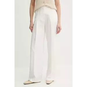 Silvian Heach pantaloni NIEVA culoarea alb, drept, high waist, GPP25374PA imagine