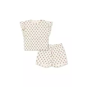 Konges Sløjd compleu LIN FRILL SET GOTS culoarea bej, KS103199 imagine