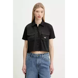 Dickies cămașă culoarea negru, cu guler clasic, relaxed, DKDFS573BLK1 imagine
