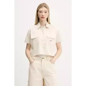 Dickies cămașă culoarea bej, cu guler clasic, relaxed, DKDFS573F901 imagine