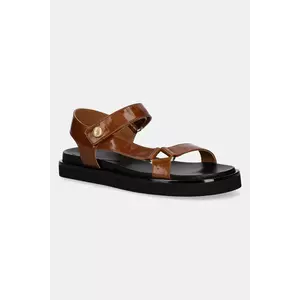 Billi Bi sandale de piele culoarea maro, cu platforma, A8522 imagine