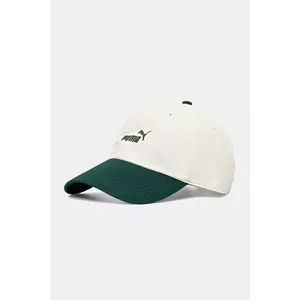 Puma șapcă de baseball din bumbac culoarea bej, cu imprimeu, 25988 imagine
