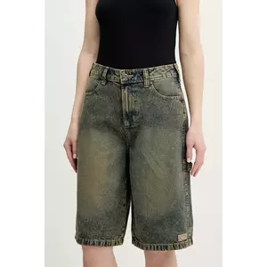 Dickies pantaloni scurți jeans uni, high waist, DK0A4Z85K581 imagine