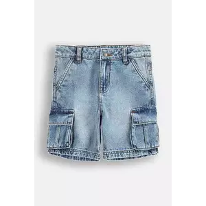 Coccodrillo pantaloni scurți culoarea bleumarin, talie reglabila, JEANS COLLECTION BOY imagine