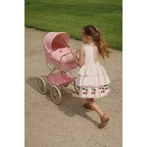 Konges Sløjd rochie ELLIE DRESS GOTS culoarea bej, midi, evazati, KS103056 imagine