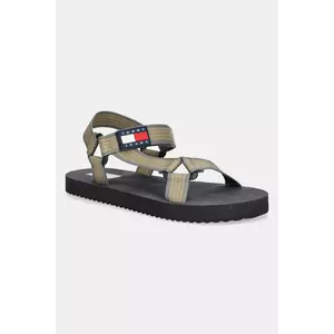 Tommy Jeans sandale CASUAL SANDAL bărbați, culoarea bej, EM0EM01563 imagine
