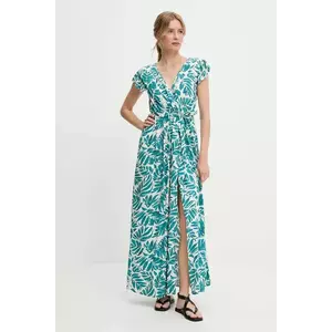 Answear Lab rochie culoarea verde, maxi, evazati imagine
