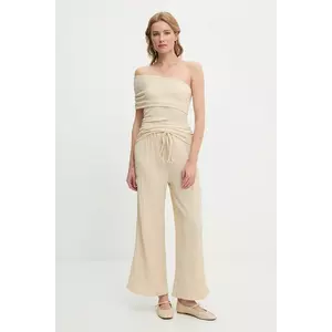 Answear Lab bluză și pantaloni culoarea bej imagine