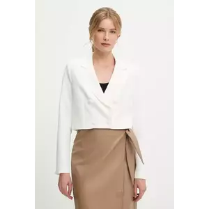 Answear Lab sacou culoarea alb, cu doua randuri de nasturi, neted imagine