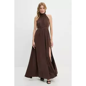 Answear Lab rochie culoarea maro, maxi, evazati imagine