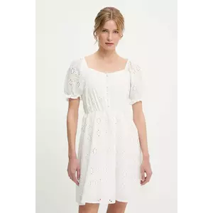 Answear Lab rochie din bumbac culoarea alb, mini, evazati imagine