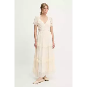 Answear Lab rochie culoarea bej, maxi, evazati imagine