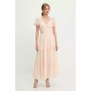 Answear Lab rochie culoarea bej, maxi, evazati imagine