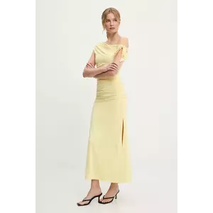 Answear Lab rochie culoarea galben, maxi, mulata imagine
