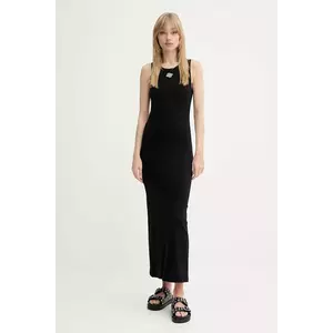 MUNTHE rochie FEZZA culoarea negru, maxi, mulata, 255132025562 imagine