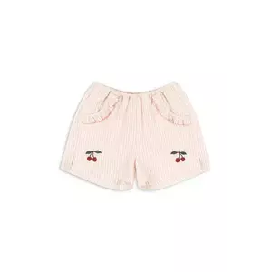 Konges Sløjd pantaloni scurți ELLIE FRILL SHORTS GOTS culoarea bej, KS103163 imagine