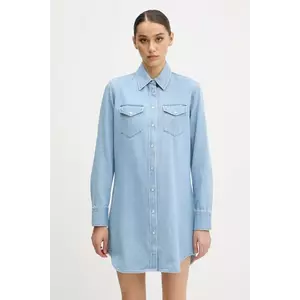 Tommy Jeans rochie din denim mini, drept, DW0DW20111 imagine