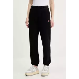 Tommy Jeans pantaloni de trening din bumbac pentru copii culoarea negru, uni, DW0DW20679 imagine