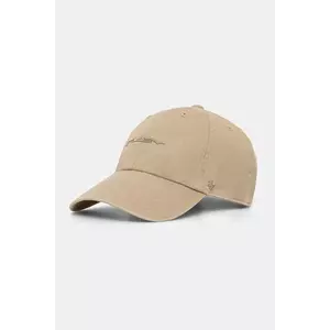 Oakley șapcă de baseball din bumbac culoarea bej, uni, FOS901221 imagine