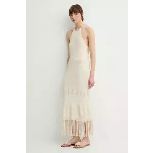 Nanushka rochie NEIVA culoarea bej, maxi, mulata, NW25SSDR27005 imagine