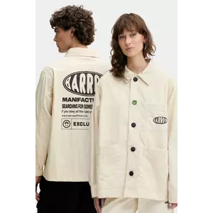 Barrow geacă cu aspect de cămașă culoarea bej, de tranzitie, oversize, S5BWUAJK065 imagine