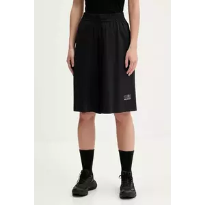 MM6 Maison Margiela pantaloni scurți culoarea negru, uni, high waist, S52MU0131.M35417 imagine