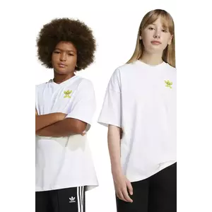 adidas Originals tricou de bumbac pentru copii culoarea alb, cu imprimeu, JD0411 imagine