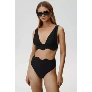 Undress Code sutien de baie Bardot Bikini Top culoarea negru, cupa moale, 930 imagine