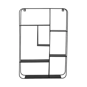Bloomingville raft de perete Ebert culoarea negru imagine