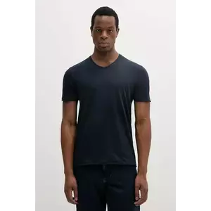 Sisley tricou din bumbac culoarea negru, neted imagine