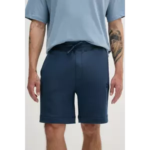 BOSS Orange pantaloni scurti din bumbac culoarea turcoaz, melanj imagine