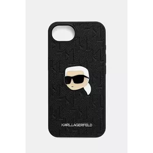 Karl Lagerfeld carcasă de telefon iPhone 16e culoarea negru, KLHCPSE4PGKLKIPK imagine